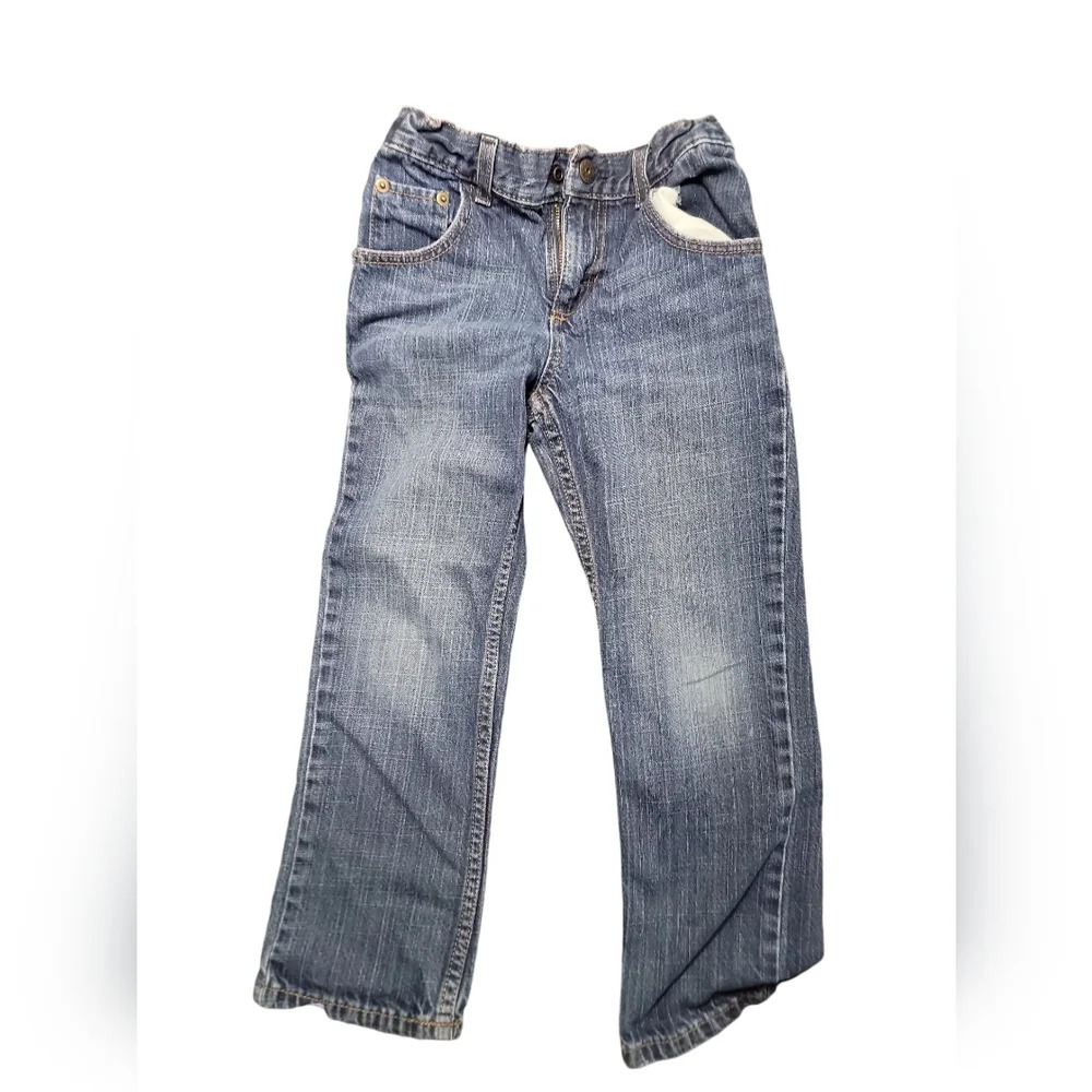 Boys Straight Leg Wrangler Blue Jeans Size 7